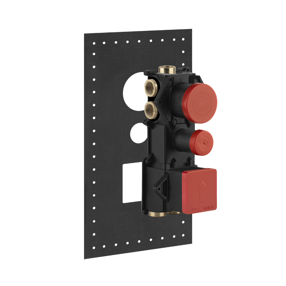 ANELLO Parte incasso Miscelatore termostatico alta portata 5 uscite con selezione singola-43111#031