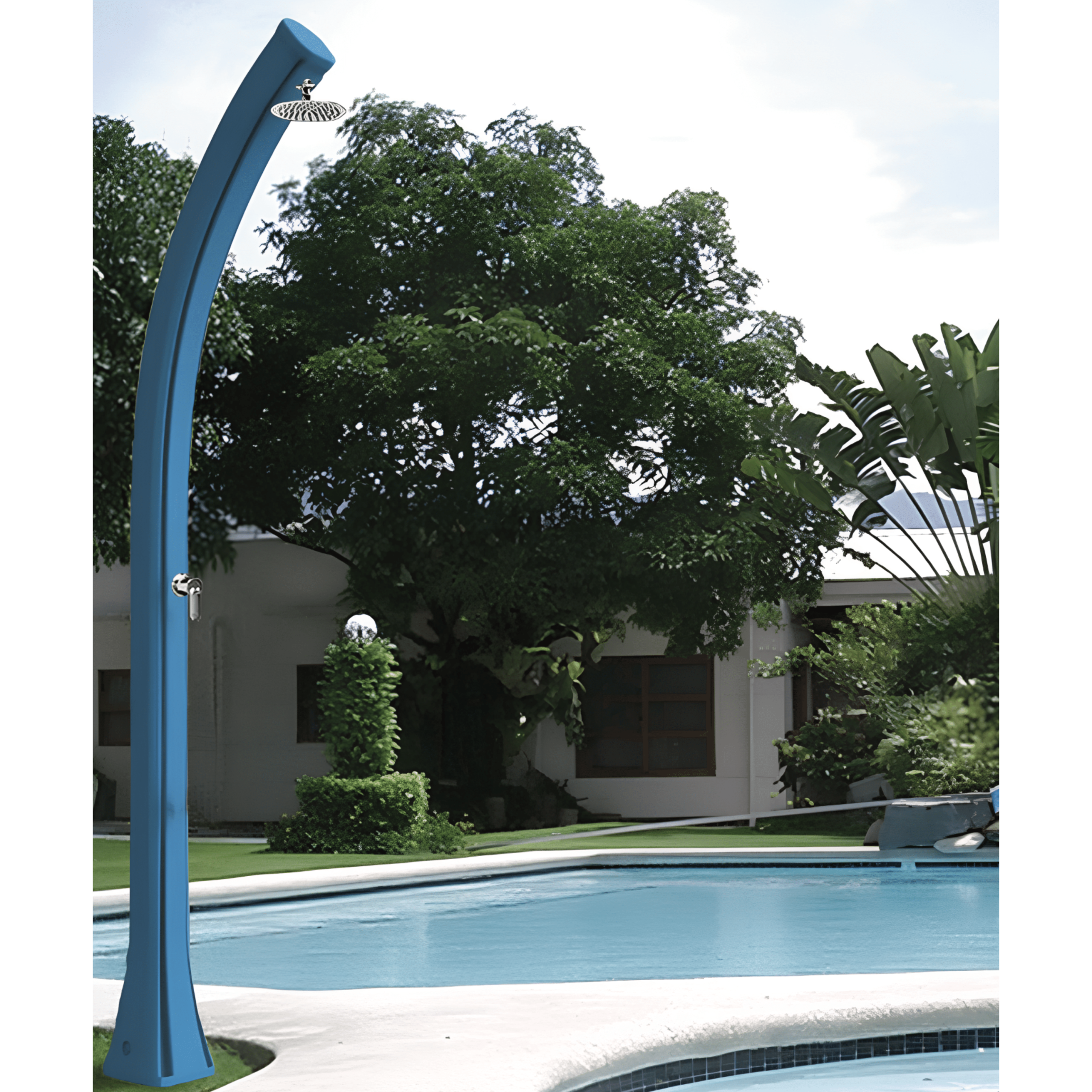 Doccia Solare Da Esterno 23 Lt Con Soffione e Miscelatore Arkema "Happy H100"