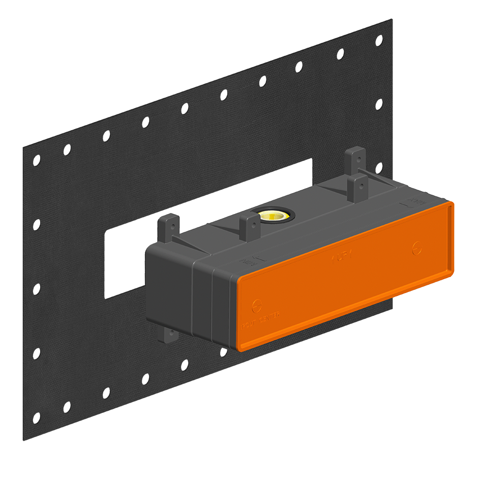 RETTANGOLO Parte incasso Miscelatore 2 vie-44639#031