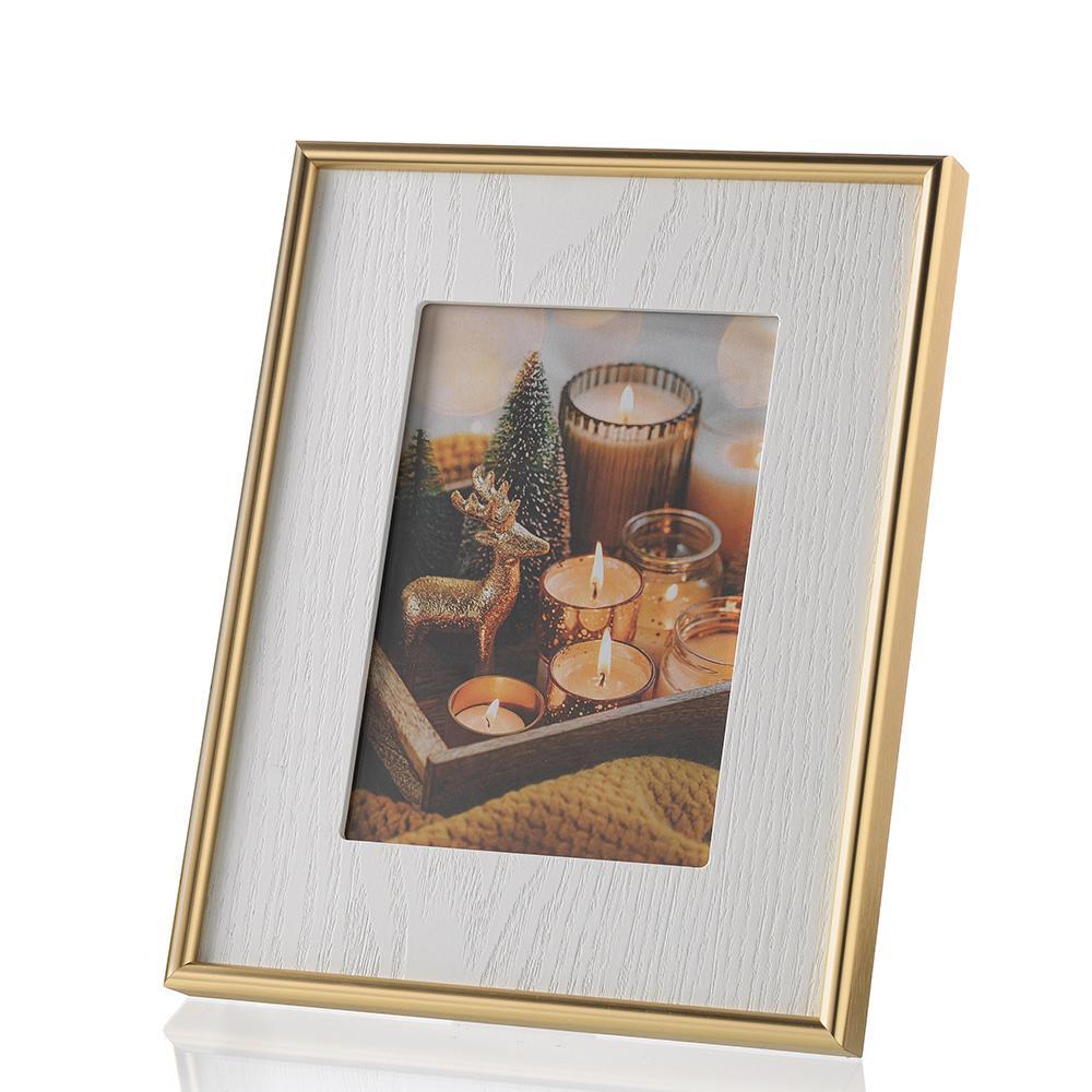 EVVIVA PORTAFOTO LEGNO BORDO ORO