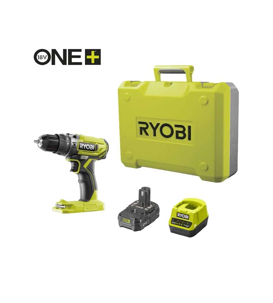 Ryobi Trapano Avvitatore a Percussione 18V con Valigetta R18PD2-120B