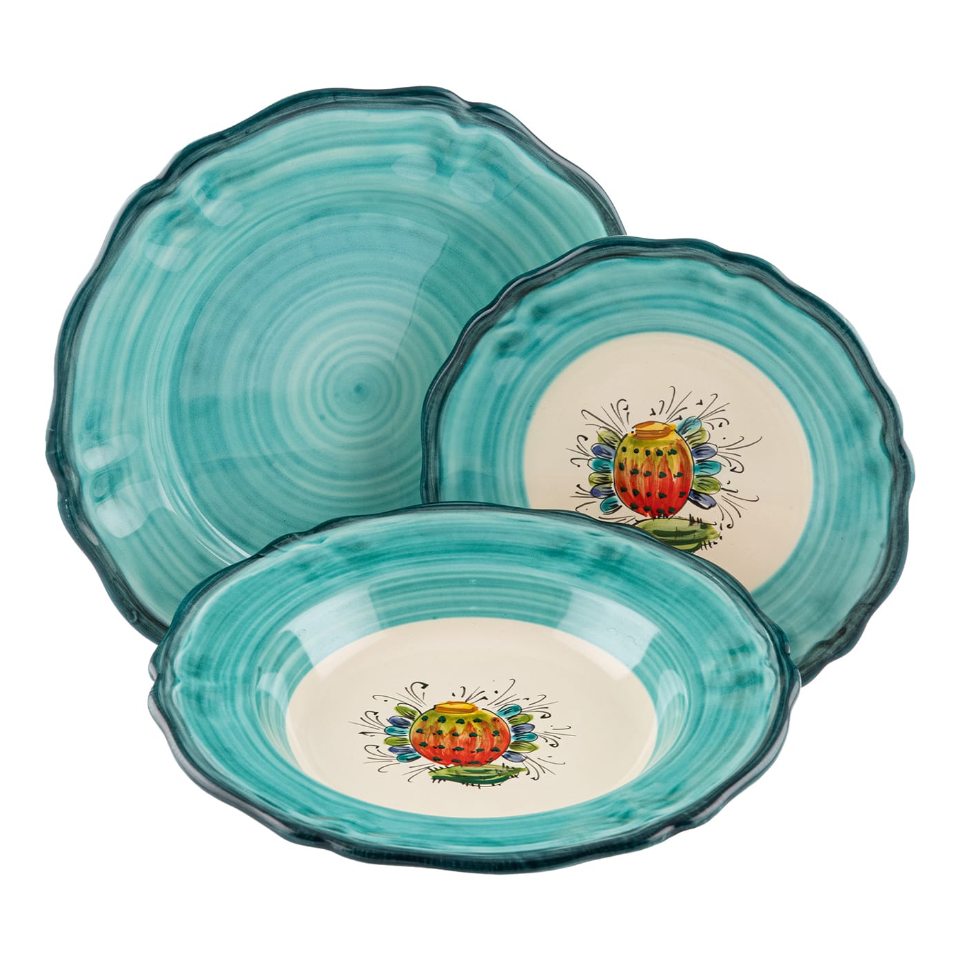 Set da pranzo colore e frutta - Fichi d'India