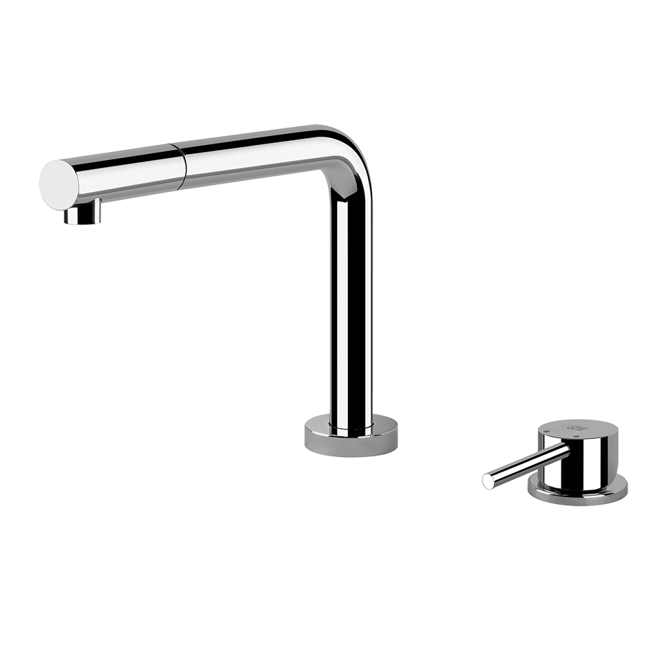 SU&GIU Miscelatore Monocomando girevole, abbattibile con doccetta monogetto-50109#031