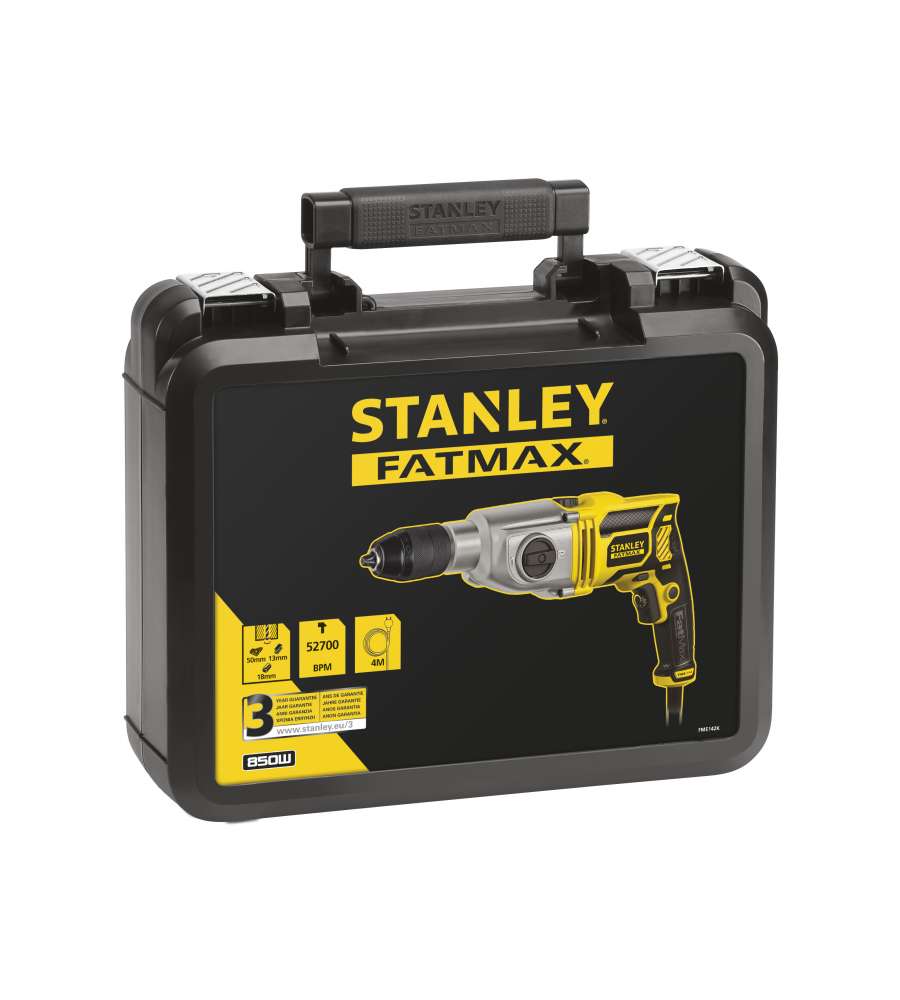 Trapano a percussione 850W a 2 velocità meccaniche Stanley Fatmax
