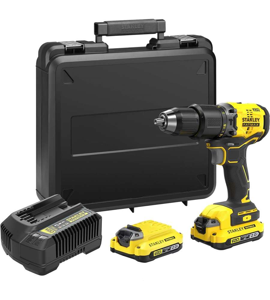 Trapano avvitatore a percussione Brushless V20 Stanley Fatmax 18V 2.0Ah
