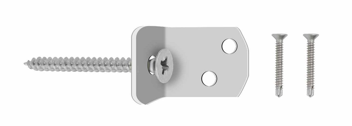 Supporto per steccato, Set di 4 - acciaio inox