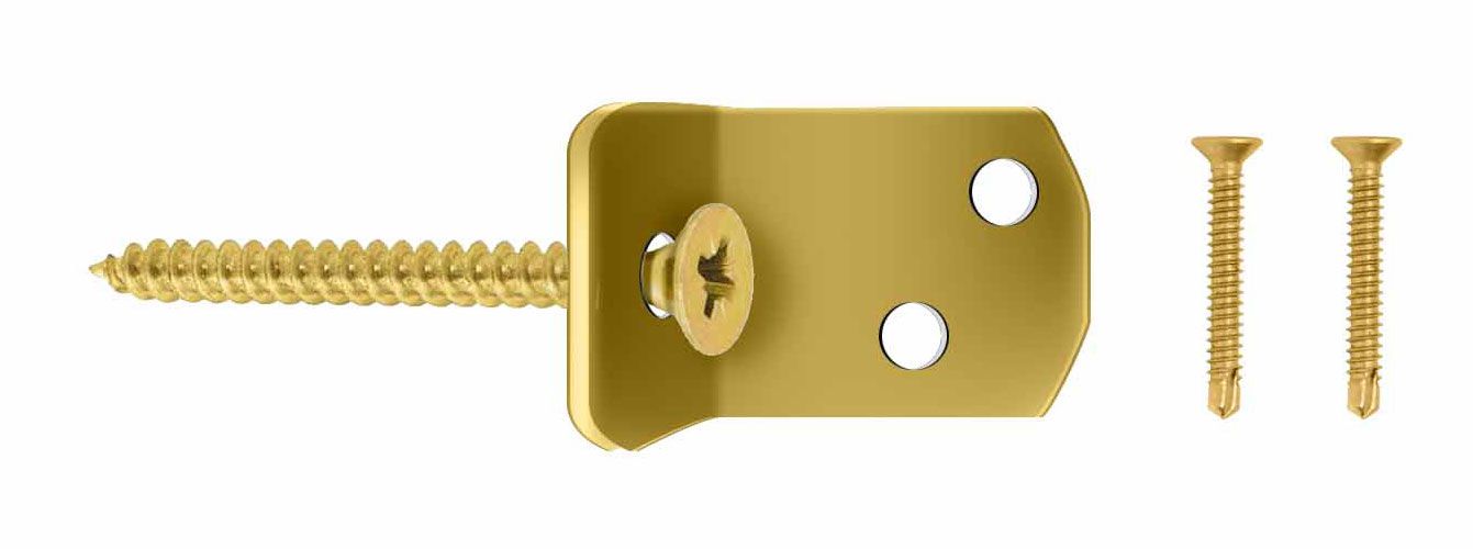 Supporto per steccato Wattle, Set di 4 - zincato giallo