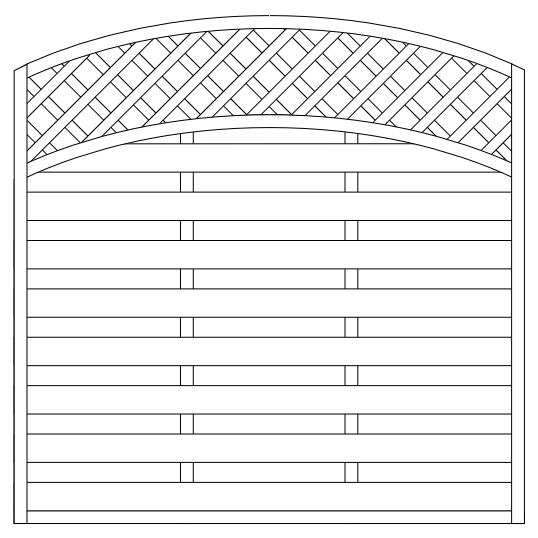 Divisorio per esterni 01 - pino, FSC®, impregnato a pressione, grigio