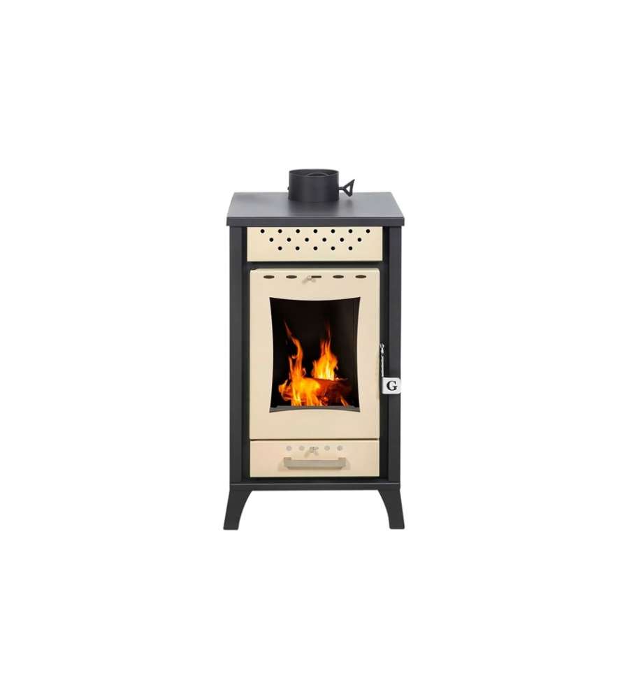 Divina Fire Stufa a Legna Olga - Beige - 15 Kw
