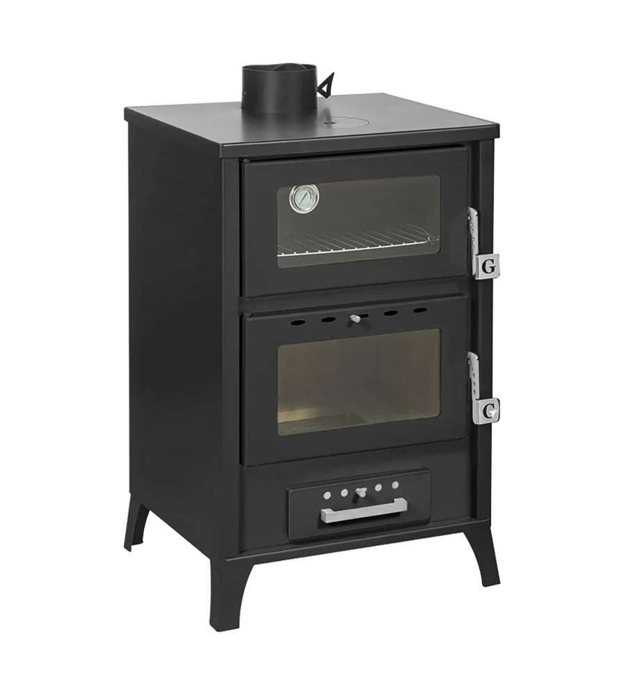 Divina Fire Stufa a Legna con Forno Marika - Nera - 22 kW