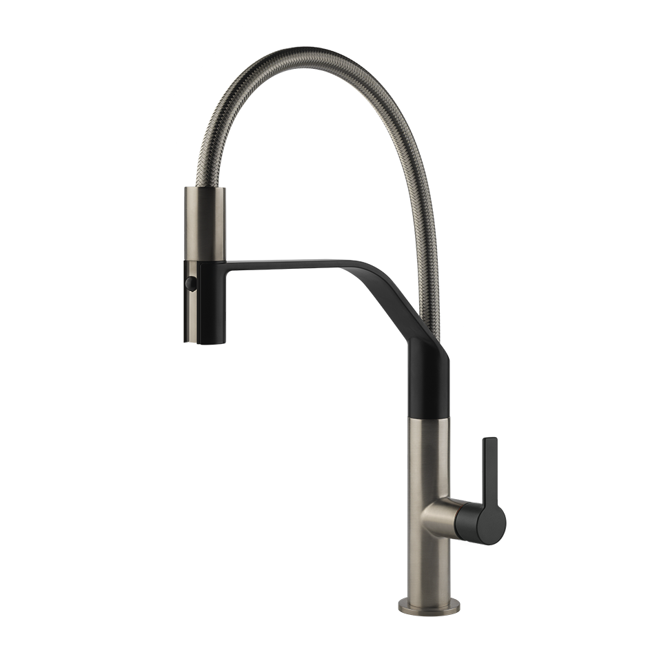 MESH Semi-Pro Miscelatore Monocomando girevole con doccetta doppio getto-60005#149