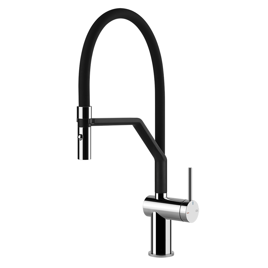 INEDITO Miscelatore Semi-Pro monocomando girevole con doccetta doppio getto-60429#031