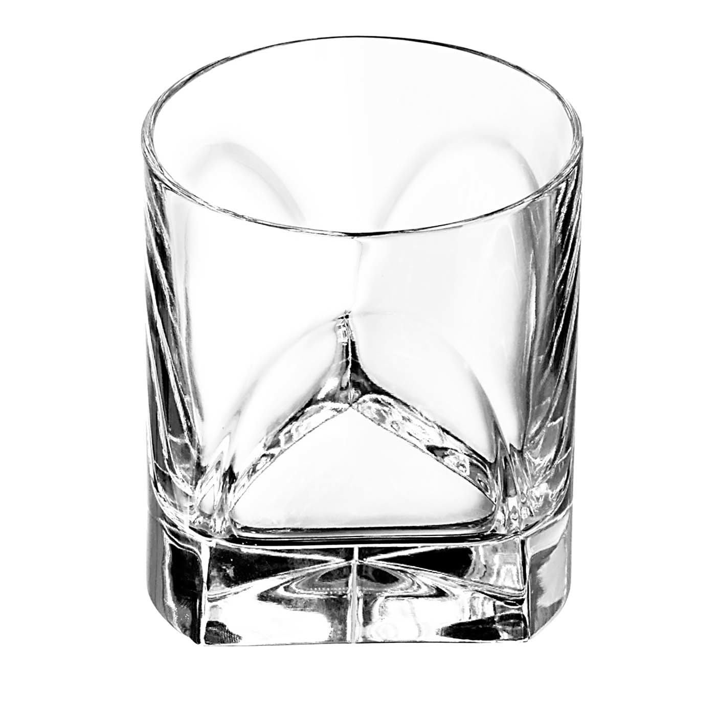 Set di 4 Bicchieri Conversazione Double Old Fashion di Enzo Mari