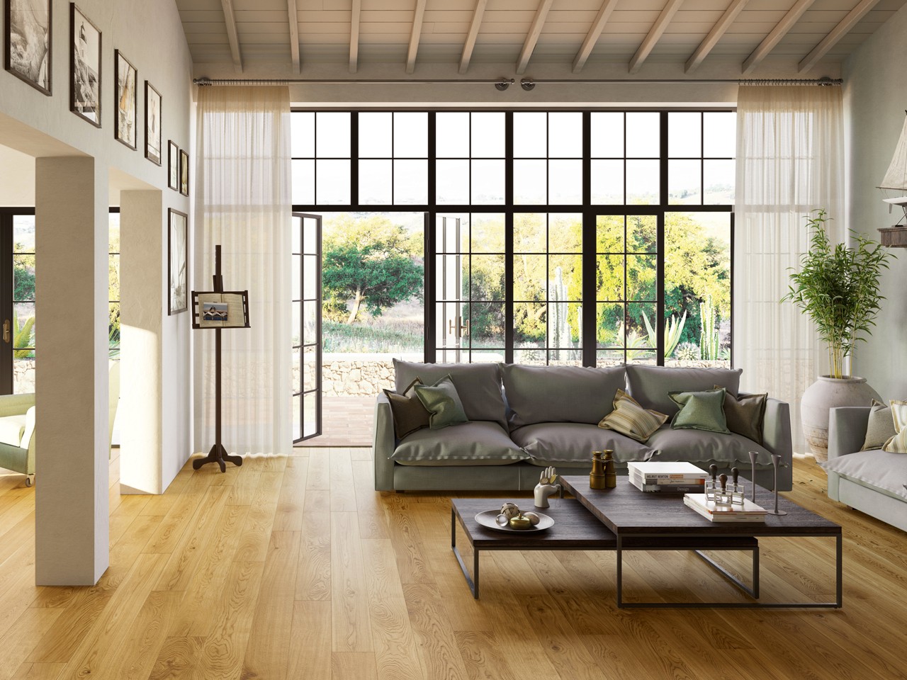 Parquet Rovere Naturale Spazzolato e Verniciato - Michigan-73260