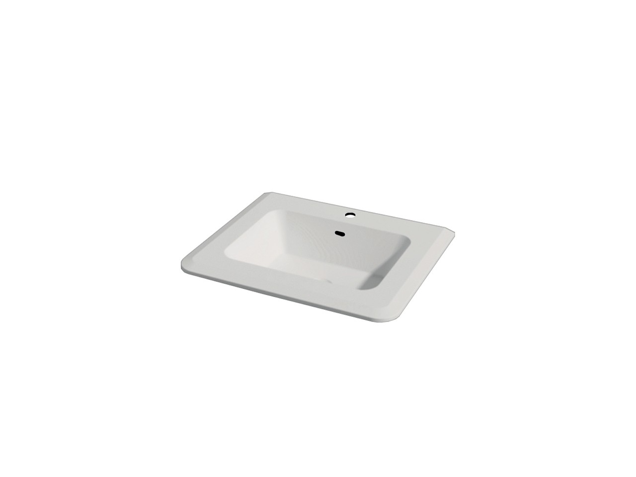 Lavabo in Resina Atlas 61Cm Bianco Opaco-75535