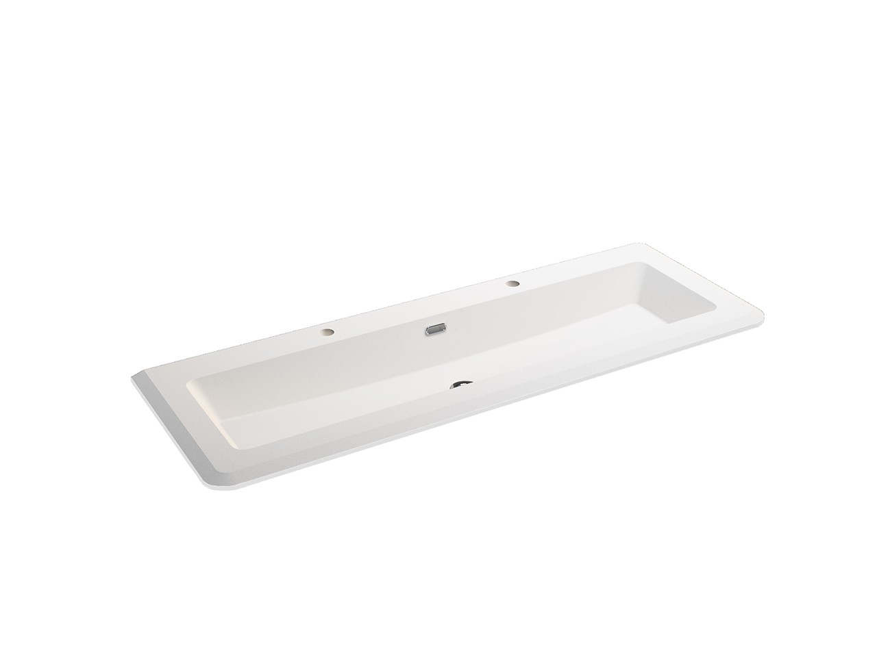 Lavabo in Resina Atlas 141Cm Bianco Opaco-75537