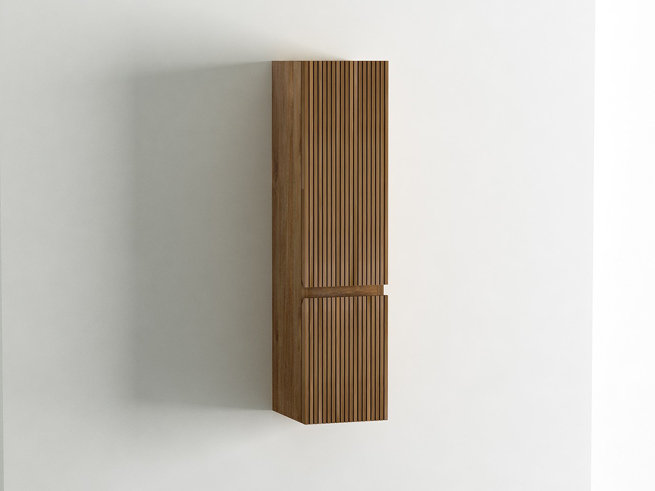 Pensile Bagno LOMBOK 2 Ante in Legno Massello Naturale Teak-76522