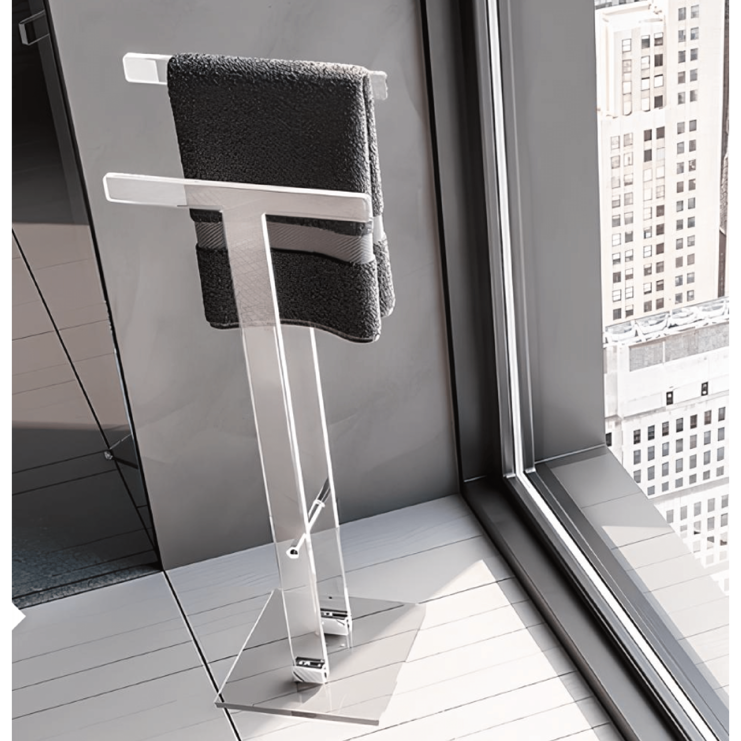 Piantana Portasalviette TlBath "Joly" Trasparente