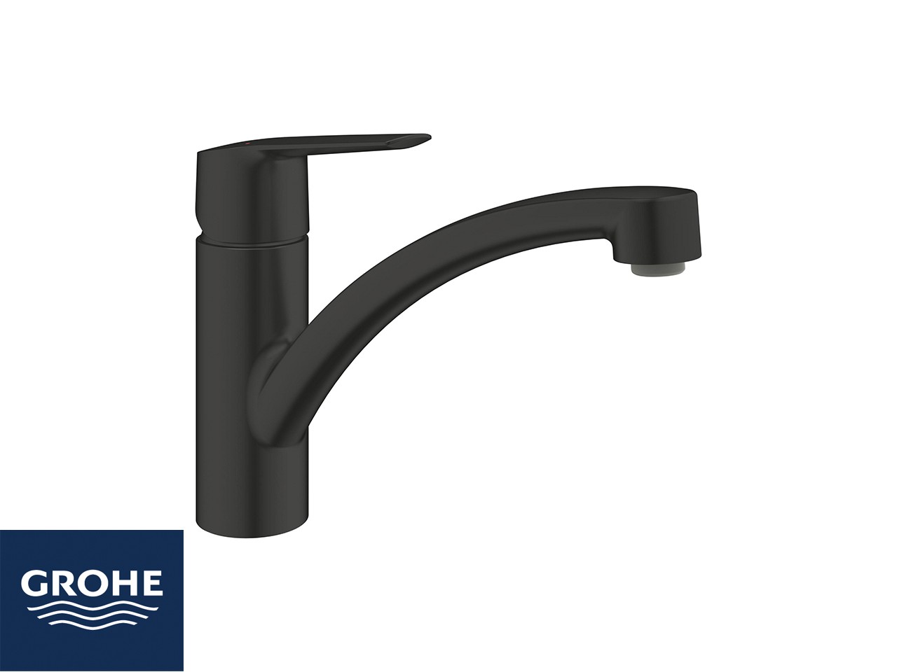 Miscelatore Monocomando per Lavello Cucina Grohe® Start a Canna Bassa Nero Opaco-77630