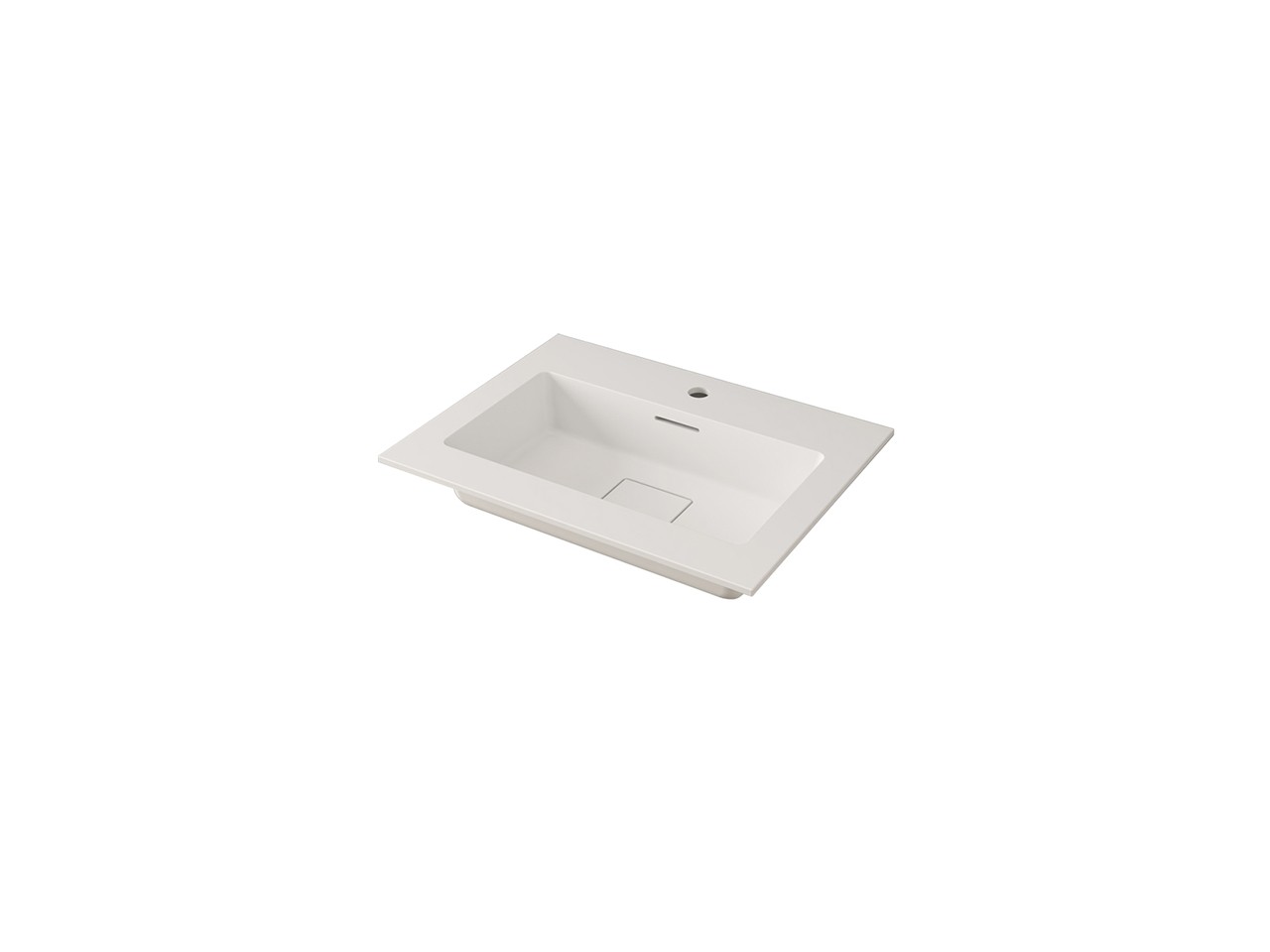 Lavabo Unitop Unika 61x46 cm Vasca Centrale in Resina Bianco Opaco-78693