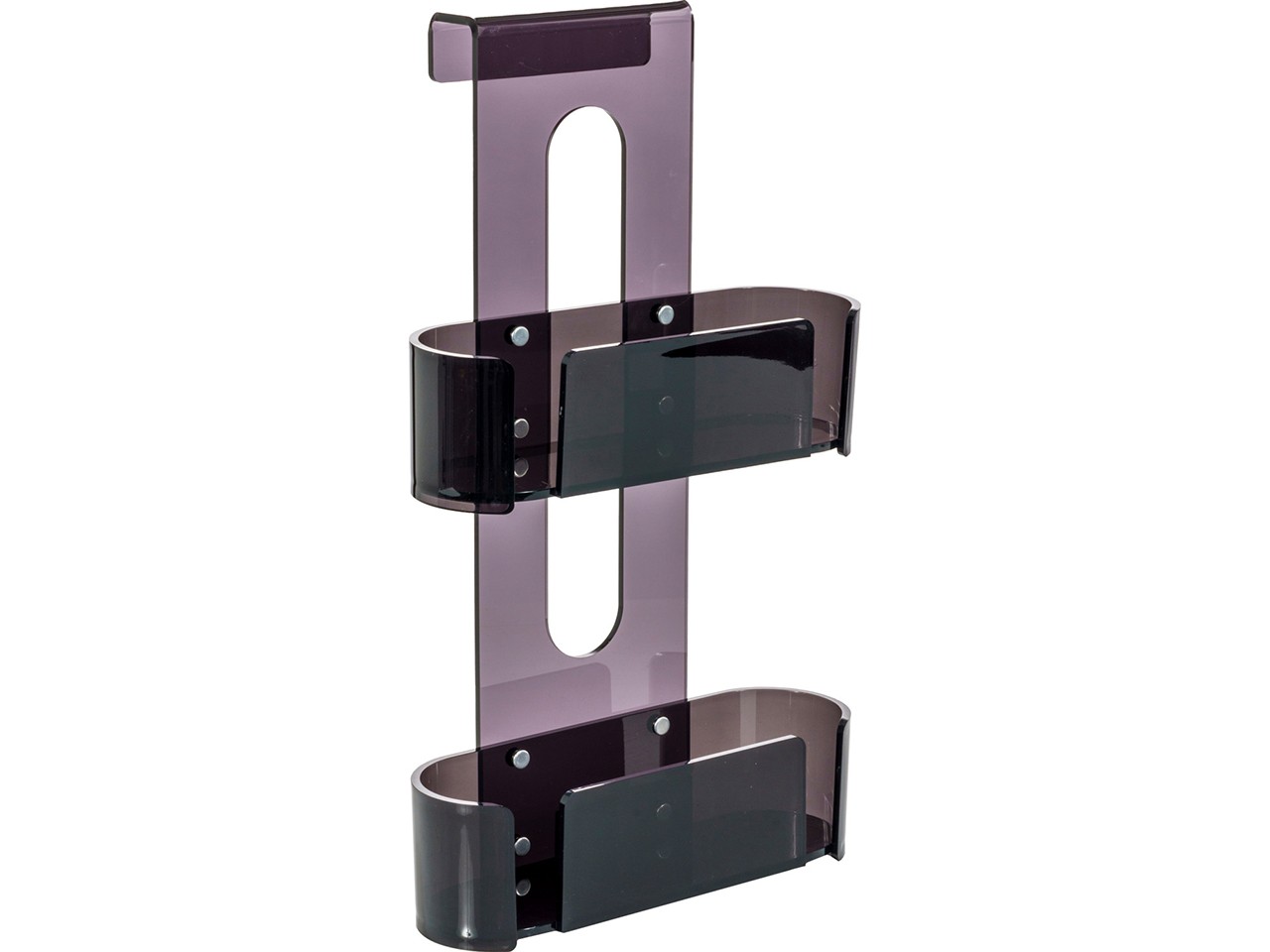 Mensola Doccia Doppia Clear Grigio Fumè-78851