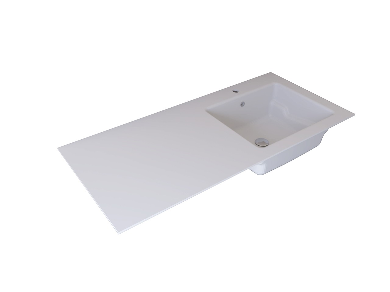 Lavabo Lavatoio Unitop BONK Vasca Destra 141x63,8 cm Bianco Opaco-78980