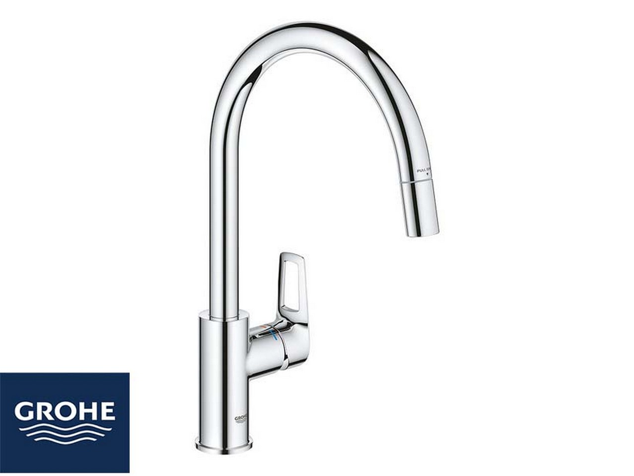 Miscelatore Lavello Cucina Grohe® Startloop Canna Alta Cromo con doccetta estraibile-79312