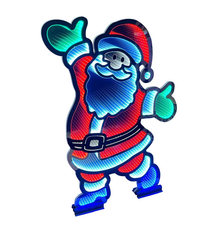 Luce Decorativa Natalizia Led Infinity - Babbo Natale - 60 cm