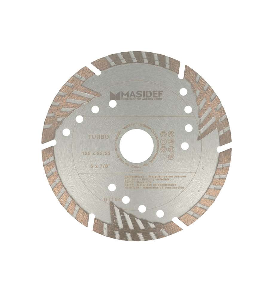 Disco da taglio 125X2,8mm turbo diamantato scanalato professionale