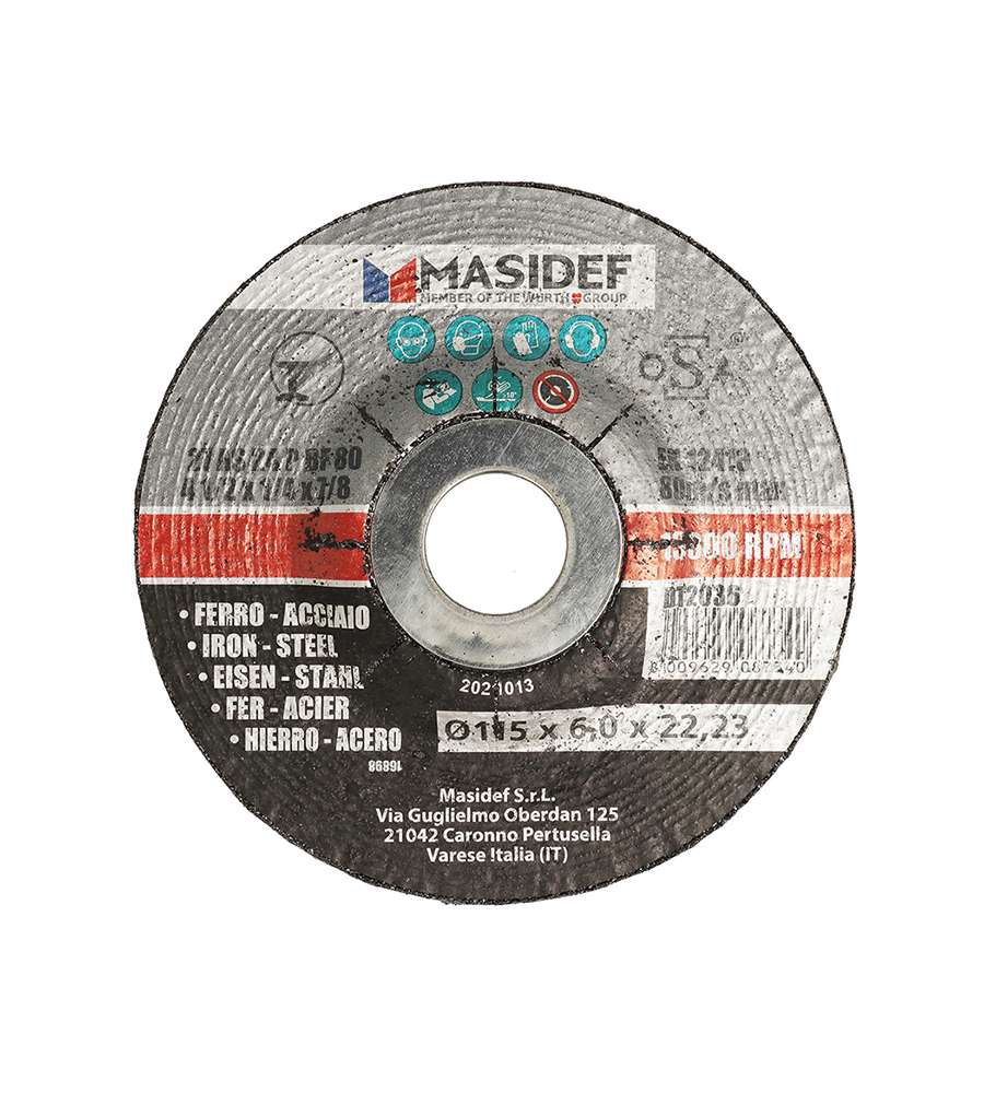 Mola da sbavo 115X6,0mm per acciaio e ferro