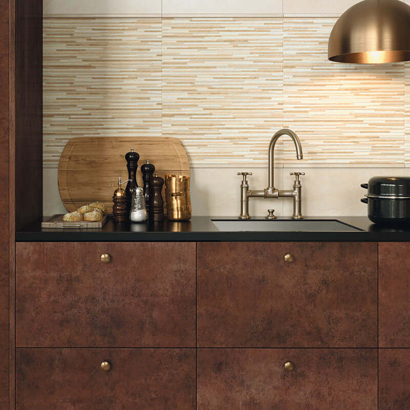 Rivestimento in Ceramica Decoro 20x50 Habita Stick Beige - Herberia