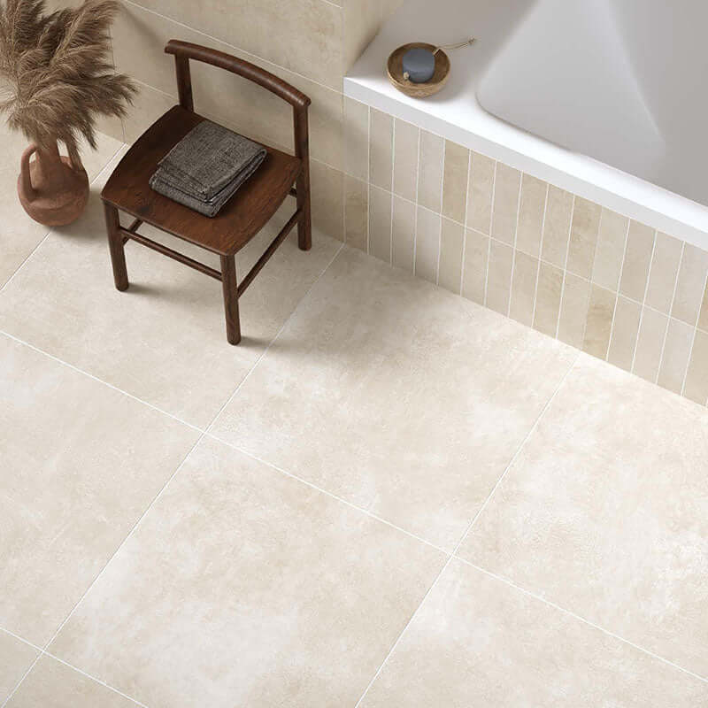 Gres Porcellanato Effetto Cemento 30x60 Roma Beige - Herberia