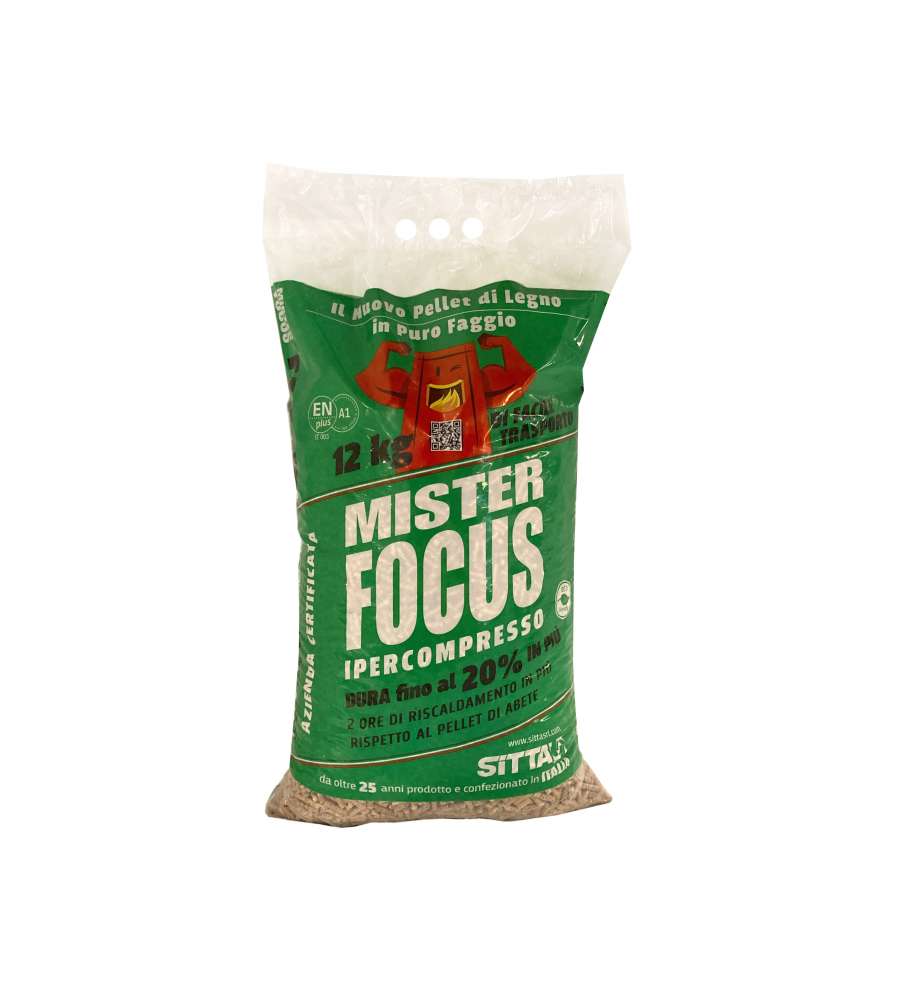 Pellet Mister Focus - Puro Faggio - Sacco 12kg