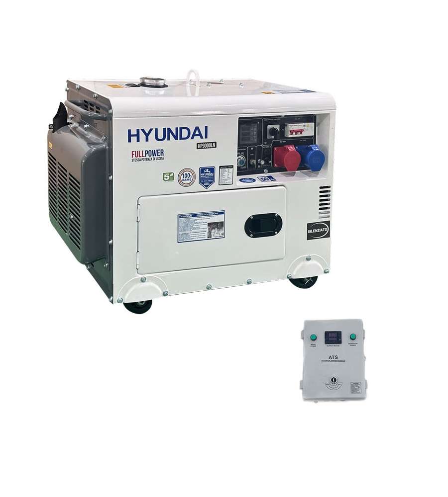 Gruppo Elettrogeno Full Power Diesel 8,5 kW Silenziato Hyundai 65255