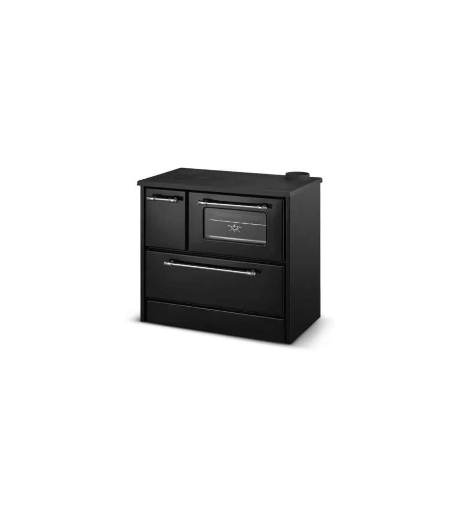 Divina Fire Cucina a Legna Beatrice - Nero - 87x51x79 cm - 9 kW