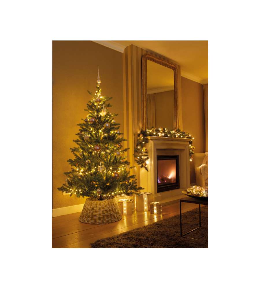 Kaemingk Cesto Porta Albero - Grigio Acquerellato - 70x28 cm