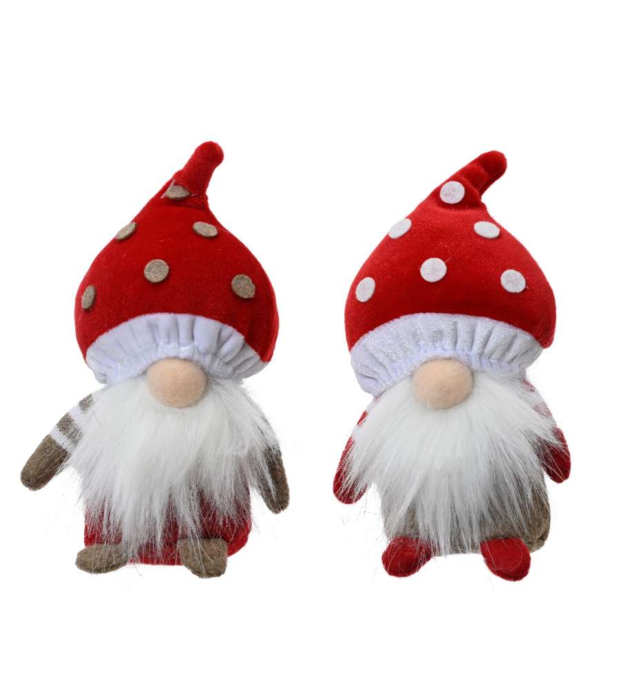 Gnomo natalizio con cappello a fungo