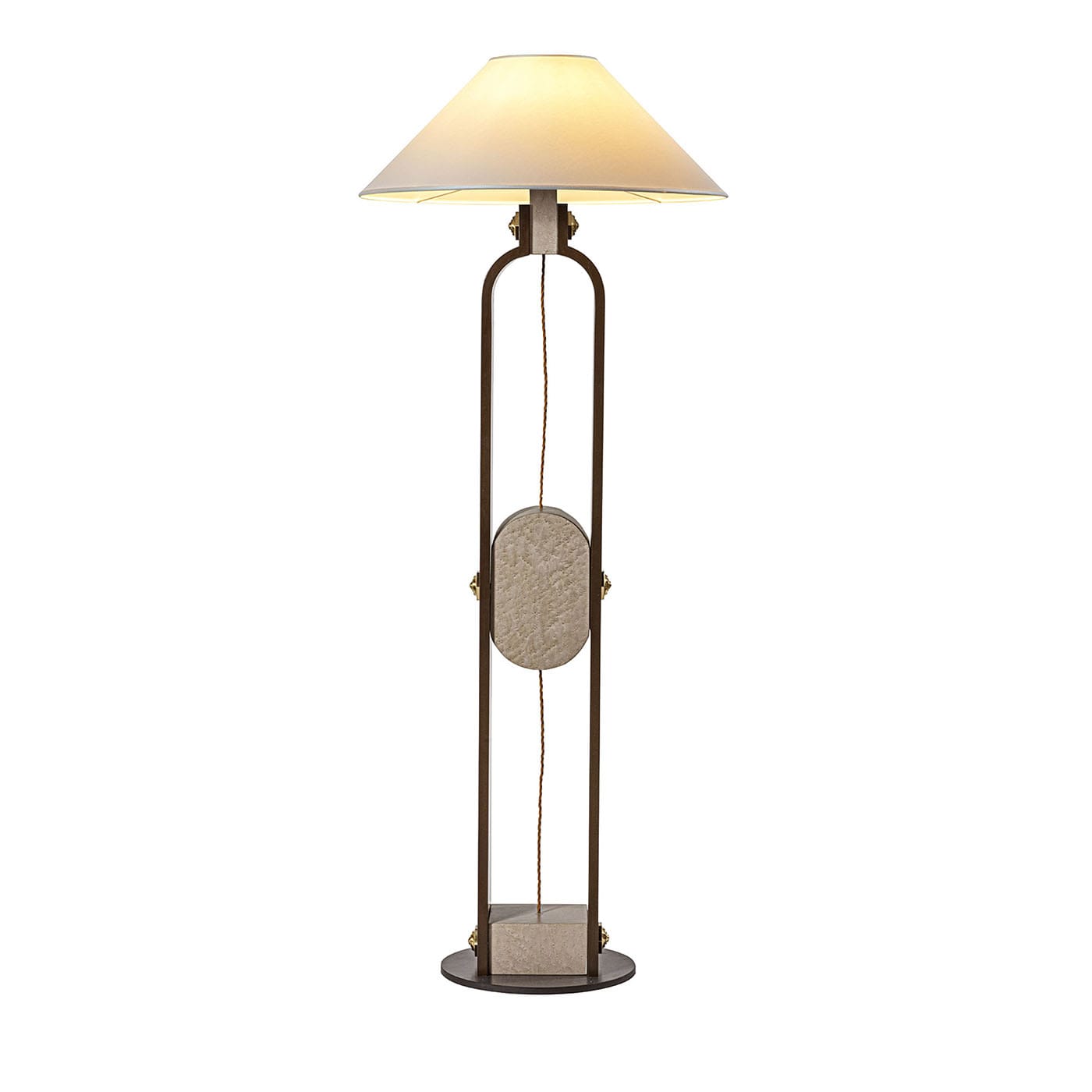 Lampada da terra in legno