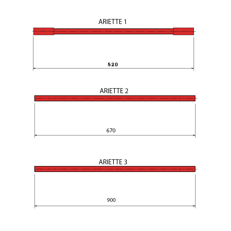 FLOS RICAMBIO Asta Tubetto Rosso Ariette