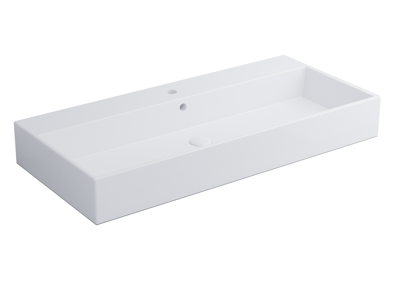 CIELO SMILE LAVABO SOSPESO/DA APPOGGIO 100 MONOFORO/7FORI-SMLAA100