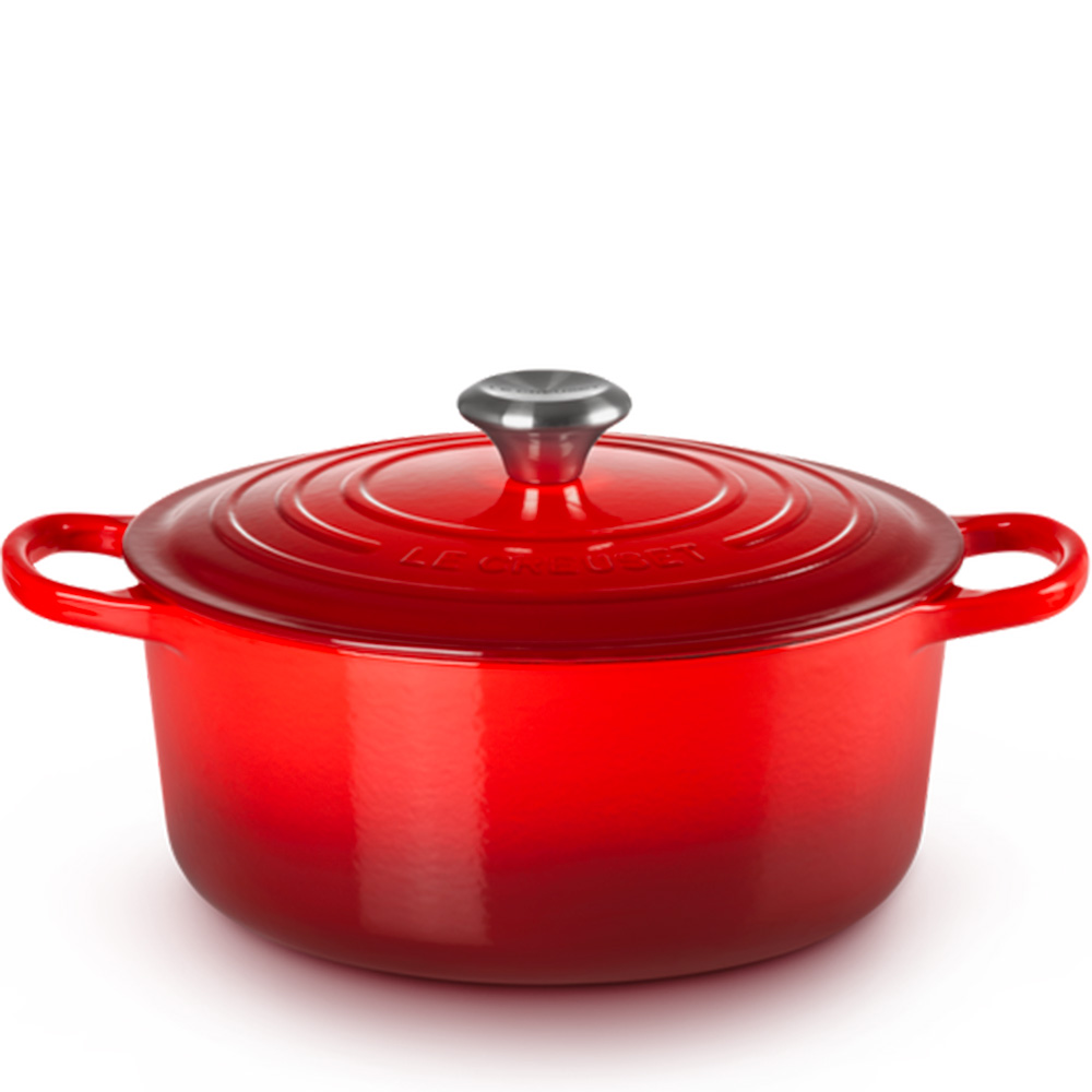Casolaro Hotellerie Spa Cherry Enameled Cast Iron Casserole Le Creuset