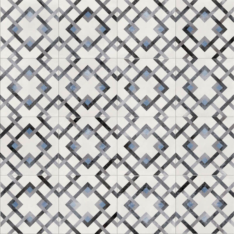 Decoro in Gres Porcellanato Effetto Pietra Rettificato Naturale 20x20 8.5mm Classic Sky Play - ABK