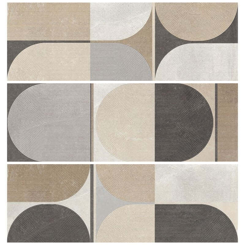 Decoro in Gres Porcellanato Effetto Pietra Rettificato Naturale 30x90 8mm Etna Decoro Futura Mix - Herberia