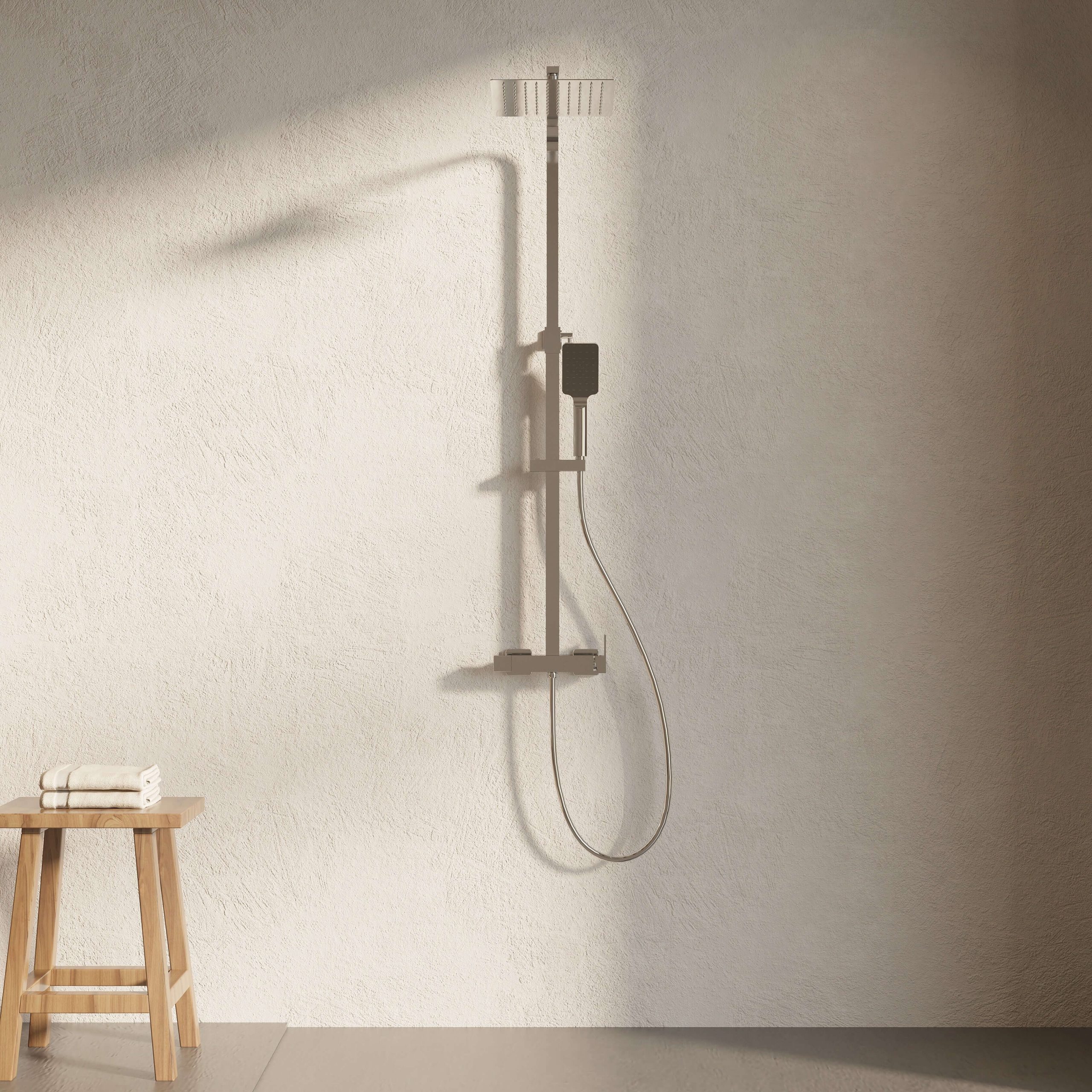 Colonna Doccia Meccanica con Doccino Cromo Lucido - Diamante