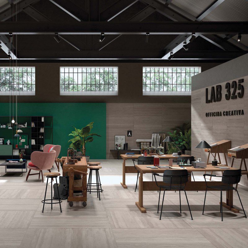 Gres Porcellanato Effetto Cemento Naturale 120x120 Ash Lab325 - ABK