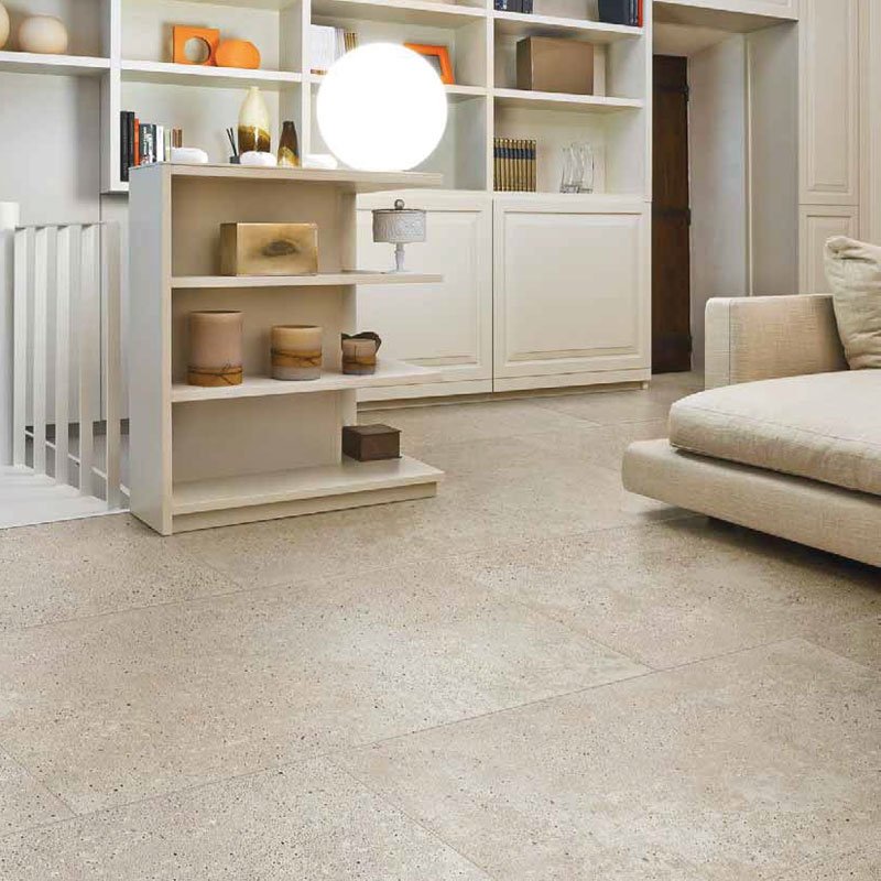Gres Porcellanato Effetto Cemento Naturale 60x120 Tortora Material Stone - Florim
