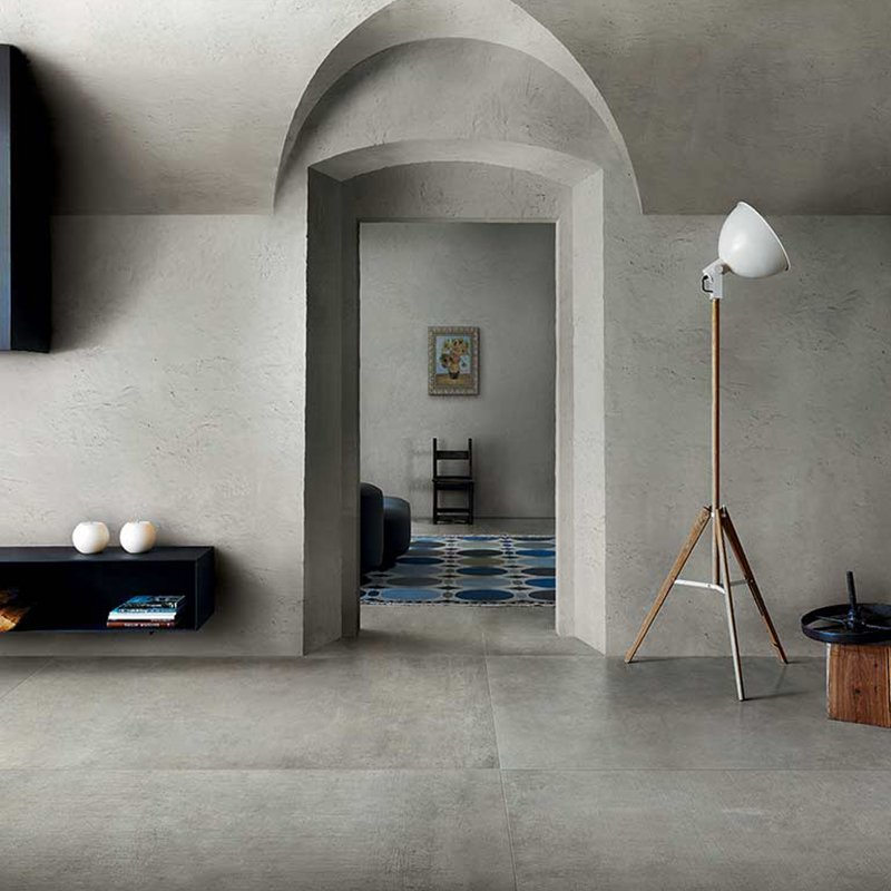 Gres Porcellanato Effetto Cemento Rettificato Naturale 30x60 9mm Gris Matieres De Rex - Florim