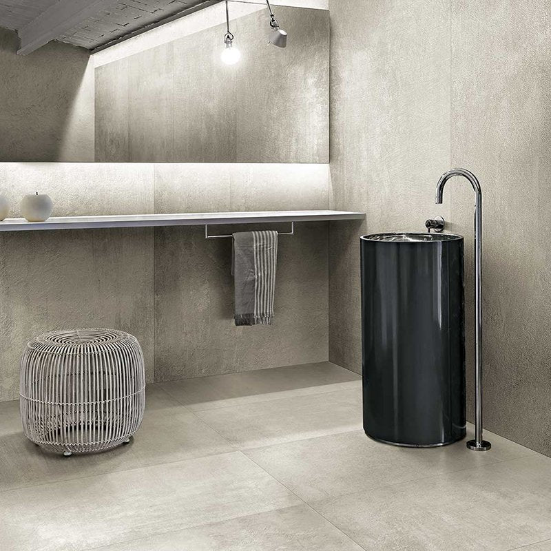 Gres Porcellanato Effetto Cemento Rettificato Naturale 60x60 9mm Sable Matieres De Rex - Florim