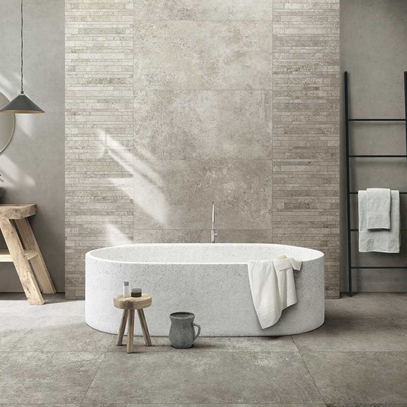 Gres Porcellanato Effetto Cemento Rettificato Naturale 60x60 9mm Used Grey Artifact - Florim