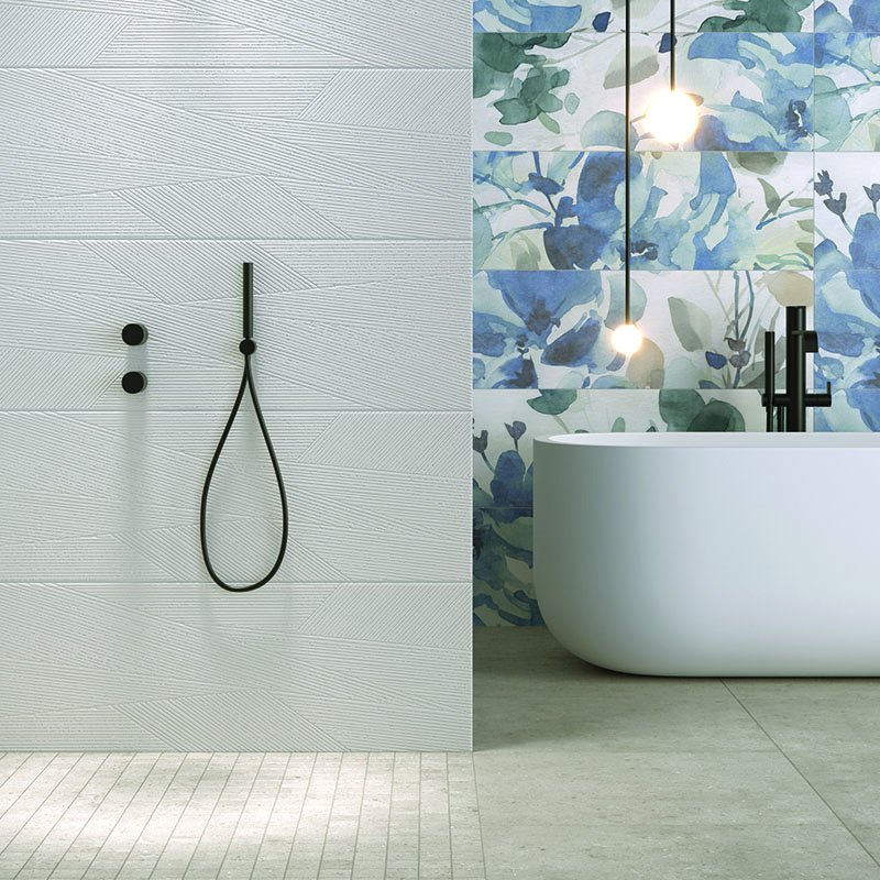 Rivestimento in Ceramica Effetto Resina 33.3x100 Struttura Leaf Vibes - Herberia